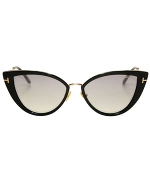 Gafas de sol negras Tom Ford, ancho de la lente = 57 mm, ancho del puente nasal = 16 mm, longitud del brazo = 140 mm, gafas de sol, estuche para gafas de sol, paño de limpieza e instrucciones de cuidado, todo incluido, 100 % de protección contra la luz solar UVA y UVB y cumplen con la norma británica EN 1836:2005, gafas de sol negras, 100 % metal
