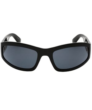 Gafas de sol Moschino negras, ancho de lente = 55 mm, ancho del puente nasal = 19 mm, longitud del brazo = 140 mm, gafas de sol, estuche para gafas de sol, paño de limpieza e instrucciones de cuidado, todo incluido, 100 % de protección contra la luz solar UVA y UVB y cumplen con la norma británica EN 1836:2005, lentes grises