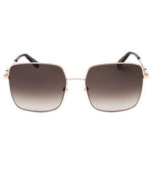 Marc Jacobs Gold Sunglasses, Lens Width = 58mm, Nose Bridge Width = 18mm, Arm Length = 145mm, Sunglasses, Sunglasses Case, Cleaning Cloth and Care Instructions all Included, 100% Protection Against UVA & UVB Sunlight and Conform to British Standard EN 1836:2005, Brown SF Lens Sunglasses, 100% Metal