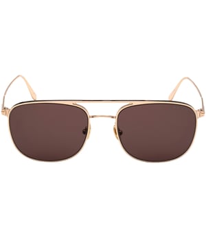 Tom Ford Rose Gold Sunglasses, Lens Width = 56mm, Nose Bridge Width = 20mm, Arm Length = 141mm, Sunglasses, Sunglasses Case, Cleaning Cloth and Care Instructions all Included, 100% Protection Against UVA & UVB Sunlight and Conform to British Standard EN 1836:2005, Rose Gold Sunglasses, 100% Metal