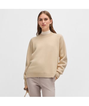 Womens BOSS Fariola Knitted Sweater in wool and cashmereA super-soft and breathable sweater by BOSS. Topped with a detailed collar  this versatile piece is blended with cashmere for a luxe touch.- Crew neck- Long sleeves- 90% Virgin wool  10% Cashmere.  Hand wash.- Ref: 50523735-976