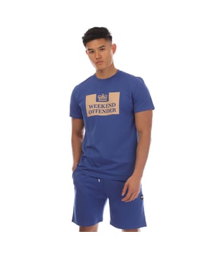 Heren Weekend Offender McMoney T-shirt in koningsblauw.- Geribde ronde hals.- Korte mouwen.- Groot gevangenislogo op voorkant.- Normale pasvorm.- 100% katoen.- Ref: WOSTS544EG