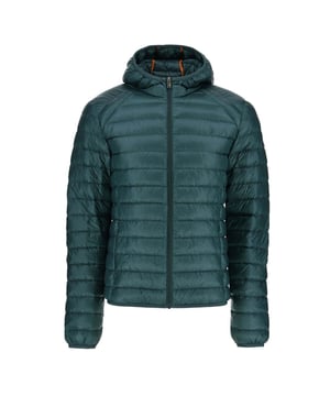 Mens JOTT Nico Lightweight Down Jacket in dark green.The men's down jacket NICO comes with a hood fully covering the head. The jacket's feather and down padding will keep you warm  comfortable and fashionable this season.- Main fabric: 100% Polyamide.  Lining: 100% Polyamide.  Filling: 90% Down  10% Feather.- Ref: PF22MDOW01-203
