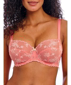Freya Offbeat Decadence Side Support Bra. Balconette, non padded bra with full adjustable straps and matching knickers This product is recommended as hand wash only.