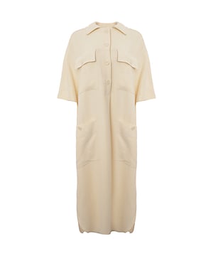 Embrace effortless elegance with the RAEY Women's Patch Pocket Maxi Dress, crafted from 100% linen for a light, breathable feel perfect for warmer days. The relaxed fit and floor-length design offer a laid-back yet stylish silhouette, while the functional patch pockets add both practicality and a touch of contemporary charm. The natural linen fabric ensures comfort and a timeless look, making this dress a versatile staple for any wardrobe. Whether you're heading to the beach or a casual outing, this maxi dress combines both style and ease in one chic piece.