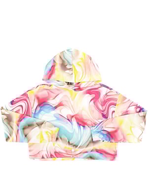 Main: 100% Cotton. The Calvin Klein Jeans Pride hoodie is a vibrant celebration of love and diversity, featuring a dazzling multi-color swirl pattern that makes a bold statement. The snug cuffed arms add a touch of sleek comfort, ensuring that style and warmth go hand in hand. This hoodie is not just a piece of clothing; it's a wearable emblem of pride, perfect for those who want to stand out and show their support for the LGBTQ+ community. With its eye-catching design, it's sure to turn heads and spark conversations wherever you go.