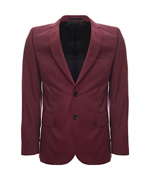 The Jacket in Burgundy is crafted from a blend of 90% wool and 10% mohair woven fabric, providing warmth, durability, and a luxurious feel. Fully lined for comfort, this jacket is perfect for both casual and formal occasions, offering a versatile and polished look.