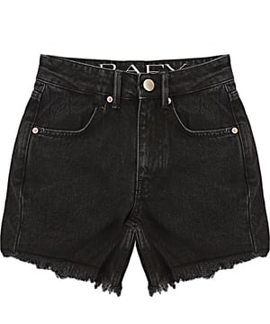 87% organic cotton, 13% recycled cotton. Raey's blue denim shorts are structured with a mid-rise waist and raw-edged relaxed legs, made from a blend of organic and recycled cotton. Raey fuses sharp silhouettes with luxury fabrics to create clean, minimal and effortless pieces for contemporary women as featured in Marie Claire, Elle and Stella.