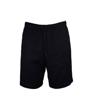 Short negro de algodón de Dries Van Noten.Cintura elástica con cordones negros.Bolsillos laterales.Un bolsillo trasero.