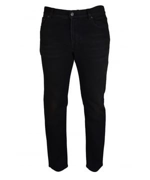 Schwarze Jeans von Balenciaga.Ausgewaschener Effekt. Schlaufen für einen Gürtel.Schwarz-weißes Balenciaga-Etikett auf der Rückseite.
