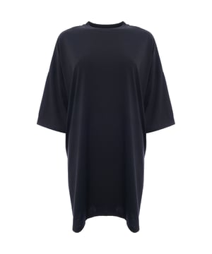 RAEY Womens Short Sleeved Band T-Shirt in Navy 100% Cotton
