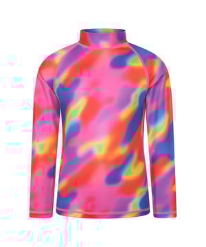 84% Polyester, 16% Elastaan. Stof: Rekken. Ontwerp: Abstract. Halslijn: Hoog-Neck. Bevestiging: Trek aan de achterkant. Stoftechnologie: Lichtgewicht. Opgelet: Verwijderd houden van vuur. Mouwtype: Raglan met lange mouwen, Raglan met lange mouwen. Zonneschatting: UPF 50+.