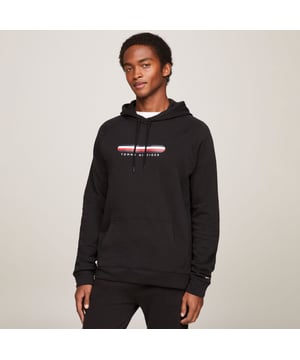 Drawstring hood.Kangaroo pocket.Ribbed cuffs and hem.Distinctive chest taping.Tommy Hilfiger logo on chest.Distinctive Tommy Hilfiger details.Loose fit.