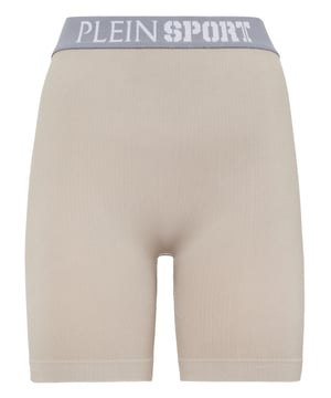 Este pantalón corto de ciclista se ha diseñado para ayudarte a superar tus límites.   Jersey de algodón elástico y acanalado   Diseñado para el entrenamiento en el gimnasio   Cintura elástica   Letra jacquard tejida en la cintura.