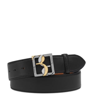 Every belt has been conceived for a special outfit. See this model designed for the new season.   Saffiano leather  Metal buckle with the iconic metal Monogram   Leather lining  Height: 4 cm
