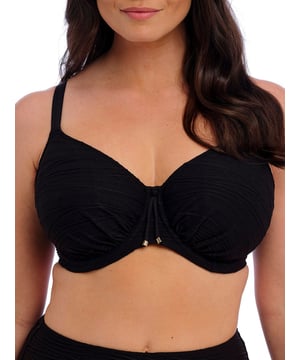 Fantasie Beach Waves Gathered Full Cup Bikini Top. With gathered cups and fixed fully adjustable straps. The product is recommended for hand wash only.