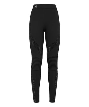 con cristales  Leggings de talle alto Philipp Plein con piedras.