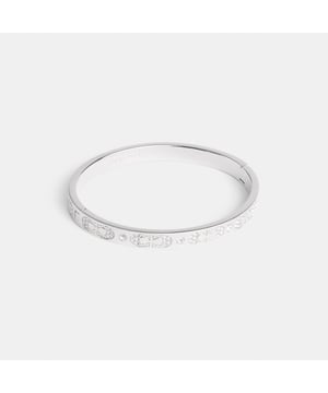Kissing C Pave Hinged Bangle,  Length: 6.00 cm,  Height: 5.50 cm