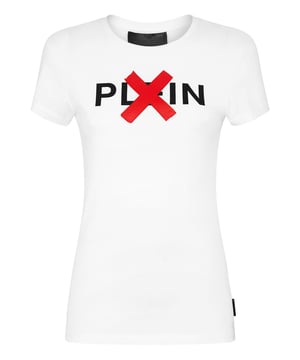 Een inscriptie is genoeg om van een T-shirt een must-have te maken. Wij raden dit T-shirt uit de Sexy Pure lijn aan. Het is gemaakt van katoenen jersey en heeft opschriften op zowel de voor- als achterkant. Zomen gestikt met twee naalden.