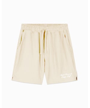 75% Baumwolle | 25% Polyester Reguläre Passform Zugkordel am Bund Hochwertiger Frottee-Stoff Zwei Fronttaschen Gesticktes Branding am linken Bein Kann mit dem Terry Lounge Shirt kombiniert werden
