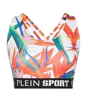 Comfortable and light-weight top designed to help you push your limits.   Maximum comfort and quick dry printed high-shine Lycra®   Triple criss-cross straps   Support especially designed for cycling and gym training   The bottom hem with jacquard woven Logo grants support and firmness