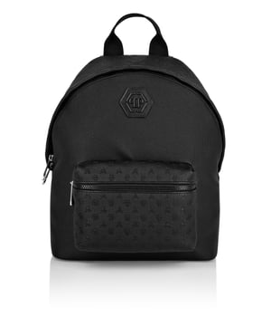 Customize your look with the functional backpack by Philipp Plein.   Nylon Canvas   Iconic prints pattern   Saffian leather elements   Zip fastener and outer zip-up pocket   Logoed patch on the front   Padded back and adjustable nylon straps   Ergonomic carrying handle    Inside pocket   Inner lining   HEIGHT:38 LENGTH:36 DEPTH:16