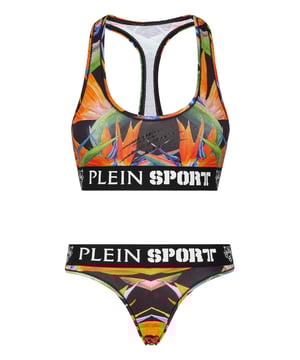 Este conjunto de ropa interior activa está diseñado para ofrecerte la máxima comodidad.   Máxima comodidad y jersey/modal de algodón de secado rápido.   El estampado floral añade un toque de color de temporada   Diseño de movimiento libre y sujeción superior   Jacquard de la marca tejido en los tirantes elásticos para un ajuste seguro y mayor firmeza