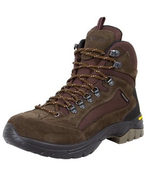 GUGGEN Mountain Wanderschuhe HPM51
Stabile, hochwertige Wanderschuhe MÜSSEN immer schwer sein? Falls auch du schon immer dieser Meinung warst, solltest du dich unbedingt mit diesem Modell aus dem Hause Guggen Mountain auseinandersetzen. Es bietet dir ein unglaublich hohes Qualitätsniveau im Mix mit einer individuellen, ansprechenden Optik. Gerade dann, wenn du weder auf Komfort noch auf Mode verzichten möchtest, solltest du dieses Modell mit in die nähere Auswahl nehmen.

Der Schuh ist dein idealer Begleiter, wenn es um das Umsetzen mittlerer Bergtouren oder Wanderungen geht. Hier gilt: du bestimmst den Weg und der Schuh passt sich deinen Anforderungen an. Dank der hochwertigen Sohle stellt es auch kein Problem dar, wenn dein Weg das ein oder andere Mal ein wenig steiniger bzw. unebener ausfällt. Im Gegenteil! Gerade dann zeigt dieses Modell seine Vorteile gegenüber der Konkurrenz und belohnt dich durch einen verlässlichen Halt und ein komfortables Gefühl.

Noch dazu handelt es sich bei diesem Schuh um ein echtes Leichtgewicht. Ein einzelner Schuh in der Größe 41 bringt hier lediglich 595 Gramm auf die Waage. Somit dürfte auch sichergestellt sein, dass du dich im Rahmen ambitionierterer Touren nicht mit schweren Beinen oder ähnlichen Einschränkungen konfrontiert siehst. Mache jeden Weg zu deiner Strecke und genieße die Landschaft, anstatt dich über mangelnden Komfort ärgern zu müssen!

Wasserdicht, dank neuerster MembraneVerstärkten FersenbereichVerstärkte SchuhspitzeGeringes Gewicht von nur 595g (ein Schuh Größe EU 41)Außenhaut aus LederGefertigt in der EUVibram Sohle, Typ VIKING