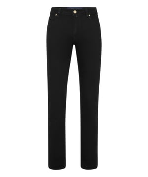 Add something casual and original to your outfit. We suggest these denim 5 pocket pants. Find out more.                                                               Stone washed denim  Embroidered Monogram on the rear pockets  Label with Brand sewn on the back of waistband  Single metal button  Seams and bar tacks in tone  Fit: Super Straight