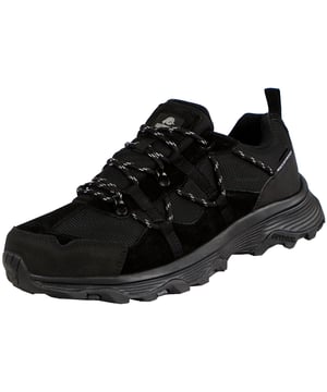 "Trekkingschoenen voor heren T029


Met onze herentrekkingschoen uit de Standard Line heb je een allrounder in je schoenenkast die zowel tijdens lichte wandelingen als tijdens ontspannen wandelingen, bij het winkelen of in je vrije tijd een even betrouwbare metgezel is. De lage schoen past bij jouw voet en in alle situaties. Als lage schoen is de herentrekkingschoen licht, flexibel, comfortabel en beschikt over verschillende eigenschappen die je comfort en veiligheid bieden op al je paden. Van de modieuze, sportieve look, via de versterkte neus tot aan het geïntegreerde membraan voor altijd droge sokken en voeten, voldoet de lage schoen aan de eisen op het gebied van stijl en geschiktheid voor sportieve activiteiten. Het bovenmateriaal van softshell en leer is robuust, zodat je voeten ook op oneffen terrein goed verpakt zijn, de geprofileerde zool zorgt voor de nodige grip op alle ondergronden. Ook vermoeide voeten kun je vergeten: met een gewicht van 395 gram (maat 40) per schoen merk je nauwelijks wat je zo betrouwbaar beschermt en ondersteunt. Voor de vetersluiting hebben we iets bijzonder verfijnd bedacht. Het strekt zich niet alleen uit over de tong, maar ook over de zijkanten van de trekkingschoen en biedt zo extra mogelijkheden om de schoen perfect aan te passen aan uw individuele voetvorm.

Met onze zwarte trekkingschoenen voor heren bespaar je veel meer schoenen in je schoenenassortiment. Ze kunnen net zo goed worden gecombineerd met een trekkingbroek als met een korte broek of jeans, waardoor ze uw perfecte metgezel zijn bij het wandelen, winkelen, wandelen en bij al uw andere activiteiten in het dagelijks leven, op het werk en in uw vrije tijd.

"