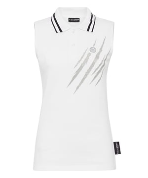 Comprueba la comodidad de este polo sin mangas, ideal para un partido de tenis o en un campo de golf.   Máxima comodidad gracias a la flexibilidad natural del piqué de algodón.   Cuello abotonado con logotipo   Cuello con punta de punto elástico   Parche engomado con el Tigre cosido a la izquierda del pecho sobre el estampado brillante Tiger Scratch   Dobladillo inferior cosido a dos agujas   Ajuste de la figura
