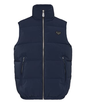 Dit veelzijdige nylon vest combineert stijl met functionaliteit en biedt een ideale laag voor de tussenseizoenen of extra warmte zonder de bulk.    Gemaakt van duurzaam polyester voor veerkracht en waterbestendigheid.   Licht gewatteerd met polyester vulling voor essentiële warmte.   Hoge kraag en ritssluiting om te beschermen tegen de wind.   Zakken met rits voor het veilig opbergen van benodigdheden.   Perfect voor laagjes over truien of hoodies voor een eigentijdse, casual look.