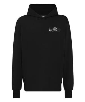 Maximize your training outcomes with this hoodie designed to push your limits.   Cotton blend fleece   Lined hood   Rubberized Tiger patch sewn on a tape frame at left chest   Brand print on the tape frame on the back   Two slit pockets   Rib knit hems