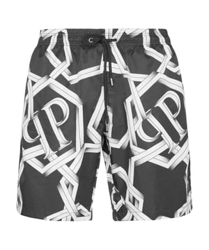 Customize also your free time look. We suggest these swimming boxers featuring the iconic Logo printed all-over.   Logo-print nylon   Elasticated waistband with drawstring   Rubber patch with PP Hexagon sewn on the left leg   Two slit pockets and one on the back   Mesh inner lining