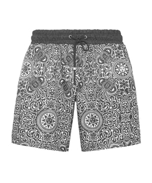 Am Strand oder am Pool, aber immer mit lebendiger Bademode von Billionaire. Entdecken Sie die Details dieser Boxershorts zum Schwimmen.   Ganzflächig bedrucktes Polyester   Zwei Eingrifftaschen   Bund mit Kordelzug   Mesh-Futter