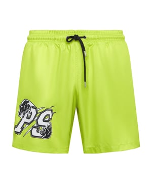 Vive el aire libre con garbo. Este pantalón corto ligero es el diseñado para soportar el agua del mar o la piscina y las pistas de vóley playa.    Tejido de poliéster resistente y ultracómodo   Cintura elástica con cordón   Bolsillos con aberturas   Estampados de la marca y gráficos de la marca en la pernera derecha y en la espalda   Forro de malla.