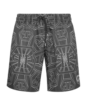 Customize also your free time look. We suggest these swimming boxers featuring the iconic Logo printed all-over.   Logo-print nylon   Elasticated waistband with drawstring   Rubber patch with PP Hexagon sewn on the left leg   Two slit pockets and one on the back   Mesh inner lining