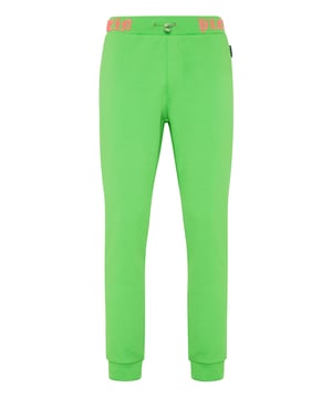 El estilo es una nota de personalidad. Eche un vistazo a estos joggers de felpa de algodón con detalles distintivos.   Suave forro polar de algodón   Marca bordada en la cintura.   Hexágono de PP sobre una insignia de cuero saffian cosida en el frente, lado izquierdo   Dos bolsillos con aberturas   Cintura con cordón   Cintura y puños inferiores de punto acanalado