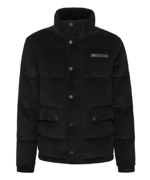 Mit dieser Daunen-Bomberjacke aus Cord können Sie elegant und lässig zugleich sein. Reißverschluss und Druckknopfverschluss. Zwei aufgesetzte Taschen. Auf der linken Brust ist ein Leder mit Logo aufgenäht. Elastische Bündchen. Innenfutter.