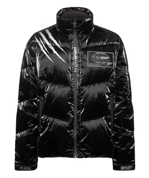 Check out this padded and insulating bomber jacket suited for before and after your training sessions. Warm, light and optimal protection.   Glossy, padded and quilted nylon    Logoed, rubberized label sewn at left chest   Scratch tiger print on right shoulder   Brand lettering print on yoke   Waterproof zip fastener    Slit pockets with zip   Cuffs with inner elastic   Inner lining   Down insulation