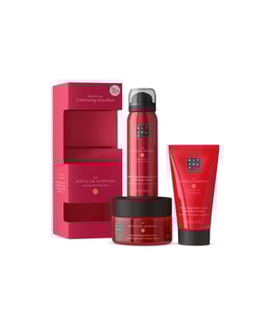 Discover the Rituals Ayurveda Bodycare Gift Set, designed to promote harmony between your body, mind, and soul. This luxurious set includes a 125g Body Scrub, 70ml Body Cream, and 50ml Foaming Shower Gel, each infused with the enchanting scents of Indian rose and sweet almond oil. The Body Scrub gently exfoliates, the Body Cream nourishes for silky softness, and the Foaming Shower Gel cleanses while hydrating your skin. Perfect for self-care or as a thoughtful gift, this set is ideal for anyone seeking a revitalizing bath and body experience.