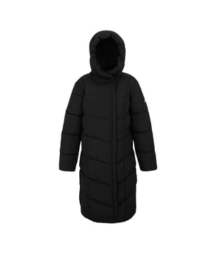 100% Polyester. Filling: Feather-Free, Insulated, Midweight, Recycled, Synthetic Down. Lining: Taffeta. Design: Logo, Quilted. Fabric Technology: DWR Finish. Branded Badge. Neckline: Hooded. Sleeve-Type: Long-Sleeved. Length: Long. Pockets: 2 Lower Pockets, 1 Internal Pocket, Zip. Fastening: Full Zip. 8 UK: 32 in. 10 UK: 34 in. 12 UK: 36 in. 14 UK: 38 in. 20 UK: 45 in. 18 UK: 43 in. 16 UK: 40 in.