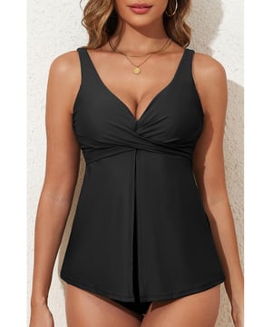 Our styles are designed with a trendy fitted look in mind following an international size standard. For the best fit we suggest choosing one size up from your usual. Be sure to check our sizing chart to find your perfect match!
  Stylish crossed V
  neck design adds a trendy touch to your beach look
  Adjustable straps offer a personalized and comfortable fit
  Babydoll silhouette creates a flattering and feminine shape
  Made with high
  quality quick
  drying fabric for maximum comfort
Material: 82% Polyamide 18% Elastane