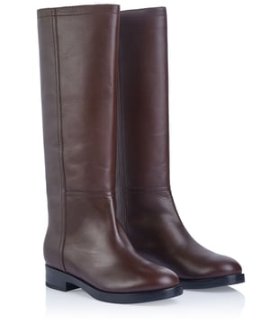 100% kalfsleer; Pollini-laarzen;  Model: PA26032M10PI0 550;  Zacht leer;  ronde dop;  Schachthoogte: 40 cm;  Pollini-logodetails