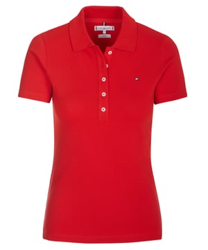 97% algodón, 3% elastano; camiseta polo de Tommy Hilfiger; Modelo: WW0WW37823 XND; fabricada con alta calidad; tejido piqué hecho de suave algodón orgánico, elástico; corte ajustado; clásico cuello polo; tapeta de botones con 5 botones; mangas cortas; detalles del logo de Tommy Hilfiger.