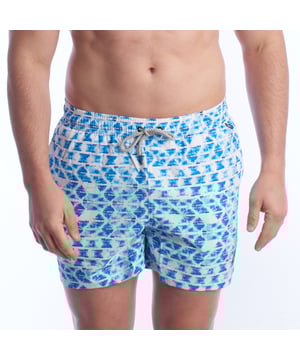 Men's printed swimsuit inMyHood Italy.\n\n If you're looking for a swimsuit with attitude and a design that stands out, this inMyHood Italia model is for you. Featuring a vibrant print, this men's swimsuit combines functionality and style with a youthful, bold look.\n\n Details:\n - Eye-catching design with different prints.\n - Adjustable elastic waist with drawstring.\n - Mesh inner lining.\n - Quick-drying technical fabric.\n - Side pockets.\n - Exterior pocket with zipper and carabiner for attaching to your swimsuit.\n - Back pocket with zipper closure.\n - Distinctive label.\n\n This men's swimsuit from inMyHood Italia not only provides comfort and lightness thanks to its technical fabric, but also allows you to stand out with a fun, urban style. Ideal for those who want to feel comfortable without sacrificing personality, in and out of the water.\n Composition: 95% Polyester, 5% Elastane\n Care:\nHand wash or machine wash on a gentle cycle, maximum 30°C.\n Do not use bleach or whitening products.\n Do not tumble dry; air dry, preferably in the shade.\n Do not iron.