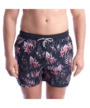 Men's printed swimsuit inMyHood Italy.\n\n If you're looking for a swimsuit with attitude and a design that stands out, this inMyHood Italia model is for you. Featuring a vibrant print, this men's swimsuit combines functionality and style with a youthful, bold look.\n\n Details:\n - Eye-catching design with different prints.\n - Adjustable elastic waist with drawstring.\n - Mesh inner lining.\n - Quick-drying technical fabric.\n - Side pockets.\n - Exterior pocket with zipper and carabiner for attaching to your swimsuit.\n - Back pocket with zipper closure.\n - Distinctive label.\n\n This men's swimsuit from inMyHood Italia not only provides comfort and lightness thanks to its technical fabric, but also allows you to stand out with a fun, urban style. Ideal for those who want to feel comfortable without sacrificing personality, in and out of the water.\n Composition: 95% Polyester, 5% Elastane\n Care:\nHand wash or machine wash on a gentle cycle, maximum 30°C.\n Do not use bleach or whitening products.\n Do not tumble dry; air dry, preferably in the shade.\n Do not iron.