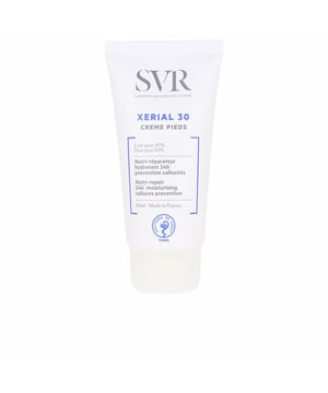 XERIAL 30 Crema para Pies de SVR LABORATOIRE DERMATOLOGIQUE. Gracias a su tecnología patentada Urea Pura, esta crema previene la formación de callosidades, al mismo tiempo que nutre y suaviza la piel de los pies extremadamente secos y dañados.