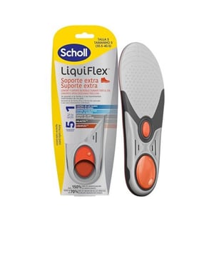 LIQUIFLEX-Einlagen mit verstärkter Unterstützung von SCHOLL. Die idealen Sohlen für den Schulalltag: Diese Liquiflex-Einlagen passen sich genau an die Fußform und Bewegungen an und garantieren den ganzen Tag über eine angenehme Trageerfahrung. Die 5-in-1-Technologie unterstützt alle Bedürfnisse. Geruchsneutralisation: Ein spezielles Material schützt vor unangenehmen Gerüchen. Anpassungsfähigkeit: Im Vergleich zu herkömmlichen Schuhen bieten die Einlagen 150 % mehr Dämpfung durch die Memory-Schaum-Technologie. Stossdämpfung: Die Gelactiv-Technologie erzeugt einen Rückpralleffekt bei jedem Schritt. Anhaltender Komfort und Unterstützung: Spezielle Verstärkungen für Ferse und Fußbogen sorgen für optimalen Halt über den ganzen Tag. Zusätzlich bis zu 60 % verbesserte Schockabsorption dank liquiflex™.