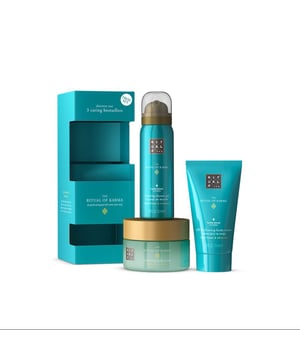 The Ritual of Karma box is the best way to discover Rituals and is an ideal gift for yourself or someone you love, as it combines three of the collection's best-selling products: a foaming shower gel, a 92% natural-origin 48-hour body cream and a 94% natural-origin smoothing body scrub.
All of them with the cheerful aroma of white tea and lotus.
•	Cruelty free	
•	Natural ingredients